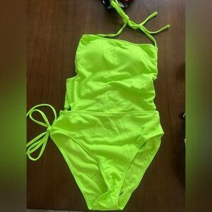 Neon Green One-Piece Swimsuit